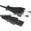 Factory price European standard EU 2 pin plug power cord 303 inline with switch