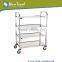 Good Quality 4 Wheels Stainless Steel Food Trolley Cart