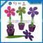 Soft Flower Rubber Material Ball Pen , Soft Cute Plastic Flower Pen For Girl Gift Set