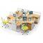 Flexible Combination wooden office table for 4 peason