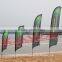 Manufactures beach flag pole for advertising in three shapes