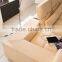 Modern Beige Genuine Leather Corner Sectional Sofa With Adjustable Headrests DH1088