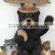 Resin black bear figurine resin statue