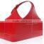 durabel waterproof pu leather hand baskets for shopping for storge