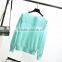 stylish long sleeve sweaters pure color