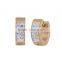 Hot selling Fashion Clip-on Crystal Stainless Steel Huggie Hoop earrings