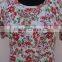 Flower design printed high-quality hojari fabric girls wear t-shirts & shirts / screen printed fabric