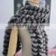 Top quality new rabbit fur scarf with fur flowers