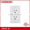 UL CUL listed 120V 20A 60HZ USB lamp power Wall socket with USB port