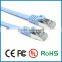 Blue color 4 pairs 32awg copper shielded twisted pair cable cat 6 flat patch cord