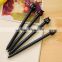 promotional gifts DIY creative stationery kids personalized Novelty gel pen black cat emoji head design plastic ballpoint pens