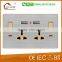 Perfact ending double 15A switch |oem acceptable hot selling socket| new design electric wall switch