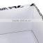 Fashion style folding cardboard cuff link box fabric storage boxes with lids