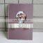 Luxury fuchsia Silk Covor Wedding Guest Books with photo frame