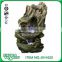 resin enchanted garden fountain with led light