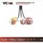 2015 Top Selling Colorful Composite 3 RCA Stereo Cable
