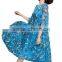 Women's Chiffon Half Sleeve Floral Print Prom Party Casual Long Cocktail Dress