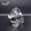 2 3/8 Inch Antic Clear Brass Base Polished Nickel Glass Knob Handle
