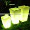 rechargeable led flower pot with color changing oriental flower pots for whloe sale