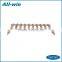 wooden garden fence, timber picket fence with extended spiked end sections