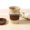 organic natural rice husk mug and cups with silicone lid+sleeve