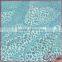 Light blue leaves design shining stretch soft tricot fabric lace