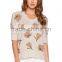 Digital printing knitted pullovers womens cardigan sweater