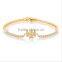 Eco-friendly copper 18K gold plating crystal bracelet for young lady