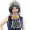 CX-C-242M Hand Knitted Women Real Rex Fur Animal Cap
