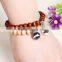 customized UK flag glass dome charm wood bracelets jewelry