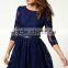 latest wholesale red blue offwhite fat large size lace evening dress