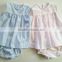Wholesale Girls Carters Baby Clothes Baby Blue Stripe Seersucker Dress Sets