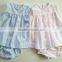 Wholesale Girls Carters Baby Clothes Baby Blue Stripe Seersucker Dress Sets