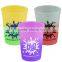 USA Made 12 oz Cool Color Changing Stadium Cup - changes color with ice cold liquids, BPA-free and comes with your logo