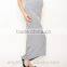 plus size women plain long maxi maternity skirt