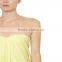 2016 Lastest straplessv-plunge neck wedding women dress ,crepe trail floor length ladies dress OEM
