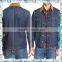 Fashion Dark Blue Male Suede Collar Short Denim Jacket