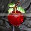 New Design Crystal Apple With Metal Leaf for Wedding Souvenir or Gift