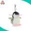 customized cute big eyes handmade animal cotton keychain