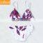 OEM Swimwear Woman Leaf Print Padded Push Up Bikini Swimwear