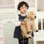 The simulation wholesale cute stuffed girls brown dog plush