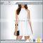 Western European Style Party Dress Backless Designs in White Color