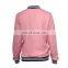 Guangzhou Factory Clothes Zip Up Pink Color Women Sweatshirt