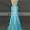 sexy split one shoulder floor length satin beaded formal evening dress
