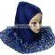 2-Way Style Dark Blue Color Net Scarf 2017 / Heavy Embroidery Stoles Designs 2017 / New Girls Scarf (scarves scarf stoles hijab)