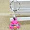 3D logo custom advertising gifts soft pvc plastic keychain/keyring