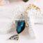 Gold plated alloy metal shine crystal fish custom keychain