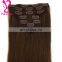 high quality long cheap 100% human hair clip in hair extension alibaba china