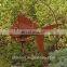 Simple Metal Garden Stake Corten Wing Art For Home Decor