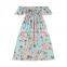 kids one-shoulder little a-line dress girls off shoulder maxi party dress